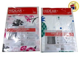 CORTINA DE BAÑO ESTAMPADA C/ GANCHOS GLOBAL HOME (986916/5/015/852449)