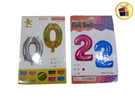 GLOBOS NUMERO BLISTER COLOR (AF10545/05458)  MILENA 