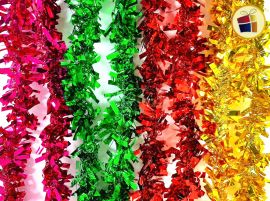 "P.R"BOA NAVIDEÑA GRUESA METALIZADA 9CM COLOR FLUSS (033-18-2/000020/NS159157)