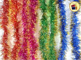 BOA NAVIDEÑA METALIZADA CON PUNTAS DORADAS 7CMX2MT ATHAND (032-18-5/000050)