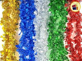 "P.R"BOA NAVIDEÑA METALIZADA CUADRADO ANCHO 9CMX2MT ATHAND (MD00001632/016327)