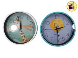RELOJ PARED INFANTIL 20CM MARCO COLOR BARCEL (852017/D513)