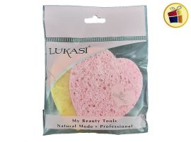 ESPONJA PARA ROSTRO X2 FORMA CORAZON (LUKASI) CH (841995)