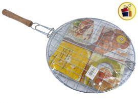 PARRILLA REDONDA PARA  VERDURAS ASA MADERA (DL0271/JL-5418/082708)