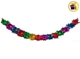 GUIRNALDA HOLOGRAMADA FORMA ESTRELLA CUADRADO X1 (013-17-7/17072) CH