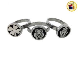 ANILLO DE ACERO FONDO NEGRO VARIOS MODELOS (165406/HB95534)