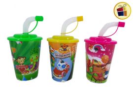 VASO INFANTIL PERSONAJE CON SORBETE 9.5CM (XG-815/497429) POKA