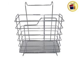 ESCURRIDOR DE  CUBIERTOS CROMADO RECTANGULAR 2 DIVISIONES ALEX&CIA  (631724/1840)