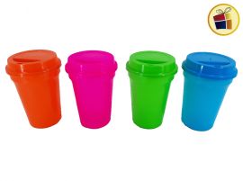 VASO PLASTICO LISO CON TAPA STARBUCKS LUGANO (161180)