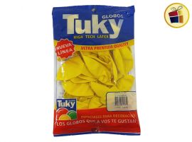 (P.VA.)GLOBO TUKY AMARILLO 12" X25UND (010359/80034/40035) DERPOL TUKY