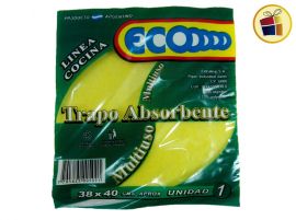 PAÑO ABSORBENTE CHICO AMARILLO 38X40 ECOOOO EXTRALIMP (005091)