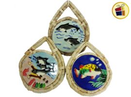 POSA PAVA MIMBRE BASE CERAMICA 25CM NICO (805/975609)