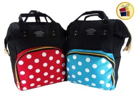 MOCHILA MATERNAL CORDURA BOLSILLO CON LUNARES CHICOS (885319/SH04-14-02)