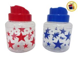 VERTEDOR PLASTICO TRANSPARENTE CHICO"YERBA/AZUCAR" DECORADO (898846)