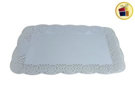 BANDEJA RECTANGULAR CON BLONDA 16X27CM 1/4 KG (2001/12609) KOVALPLAST 