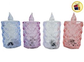SOUVENIR VELA LUMINOSA ACRILICO COLOR X1 8CM MEDIANO (73415)TARUM