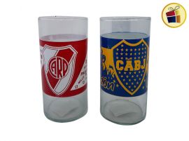 VASO VIDRIO DECORADOS EQUIPOS LUMILAGRO ND (240129/C012LG) 