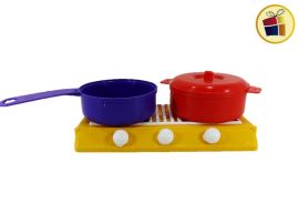 "P.R"SET DE COCINA CACEROLA + ANAFE PERSONAJES EN BOLSA DEL GERCIO (329432)