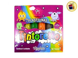 PLASTILINA EN BARRITAS X6 COLORES EN CAJA TINTORETTO (600043)