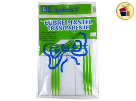 CUBRE MANTEL RECTANGULAR TRANSPARENTE 1.40X2.20MTS ELIPLAST (084/000842)
