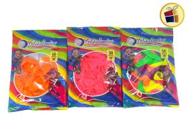(P.G.ST.R.C1.C2.F.B.RCIA)GLOBO 10" X 50 UND FLUOR COLORES SURTIDOS (600247) GLOBOLANDIA 