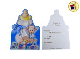 ESTAMPA BAUTISMO MAMADERA VARON X10 (24242/70318) GOLD MUNDO