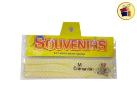 TARJETA PARA SOUVENIRS  COMUNION CALIZ (29253/651306) GOLD MUNDO