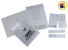 INVITACION BODA TORTA PLATA X10 (8149-2/52648) GOLD MUNDO