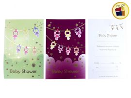 INVITACION BABY CHUPETE NENA X10 (654352) GOLD MUNDO