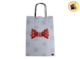 BOLSA ACUARIO CARTON 14X20 MOÑO DOTS (15267) PANA PACK