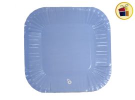 PLATO X8 UND CUADRADO CHICO PASTEL CELESTE (02165) OTERO