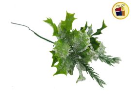 PICK NAVIDEÑO MUERDAGO  NEVADO 25CM (173412/JMHZ41)