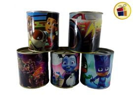 ALCANCIA DE LATA MEDIANA PERSONAJES 10.5X12CM DELGUERCIO (874669) 