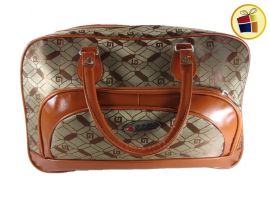 (OFERTA FINAL)BOLSO OVAL CHICO MARRON ESTAMPADO CH (51116)