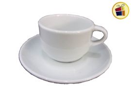 SET CAFE TAZA 90CC + PLATO PORCELANA SOIFER (114720/400403)