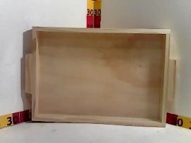 BANDEJA DESAYUNO MADERA RECTANGULAR LISA 25X39CM CREACIONES (457540)