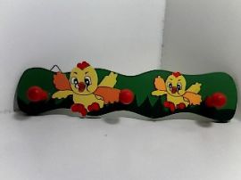 PERCHERO DE MADERA INFANTIL X 3 GANCHO (848722)