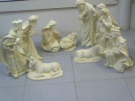 PESEBRE DE YESO GRANDE X9 FIGURAS (258328)