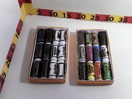 SET DE HILOS X12 BLANCO/NEGRO/COLOR 100 YARDAS EN CAJA (001231/175011)