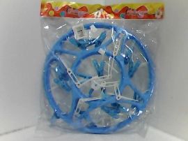 TENDEDERO PLASTICO 15 BROCHES REDONDO POKA (NS119675/019115/820013)