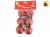 GLOBO N°4 X6 ROJO CON BRILLO  NAVIDEÑO FLUSS (BX-0022/430312)