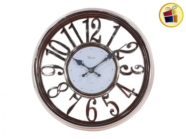 RELOJ DE PARED REDONDO CALADO BRONCE 30CM (CA4796/247962) POKA