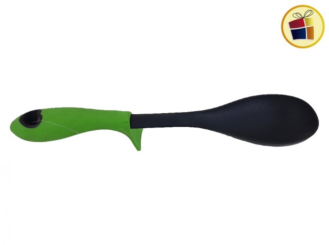 CUCHARA TEFLON MANGO DE GOMA COLOR 33CM (710000/L056A-15-14)