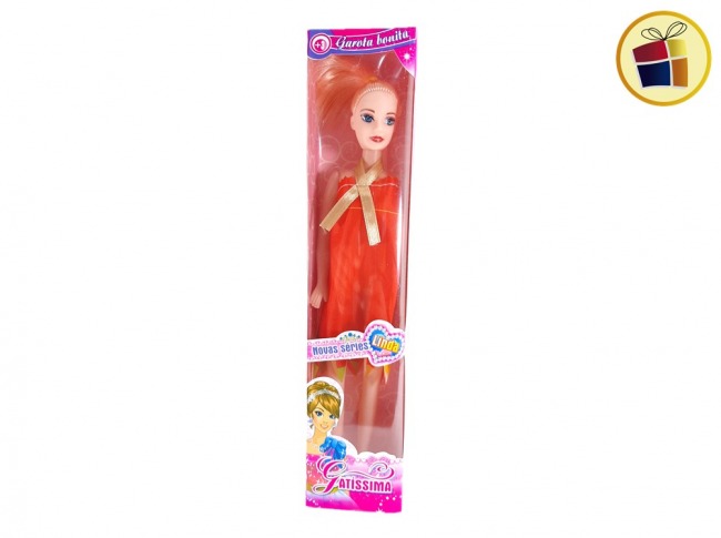 MUÑECA FLACA CON VESTIDO CUERPO PLASTICO EN CAJA 6X28.5CM FLUSS (508/50465/MU-01/283035)