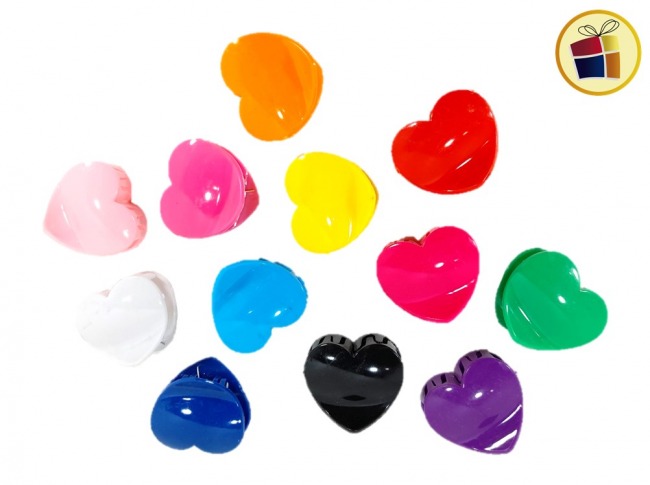 (PROMO X3) BROCHE CORAZON COLOR (CV) (17112)