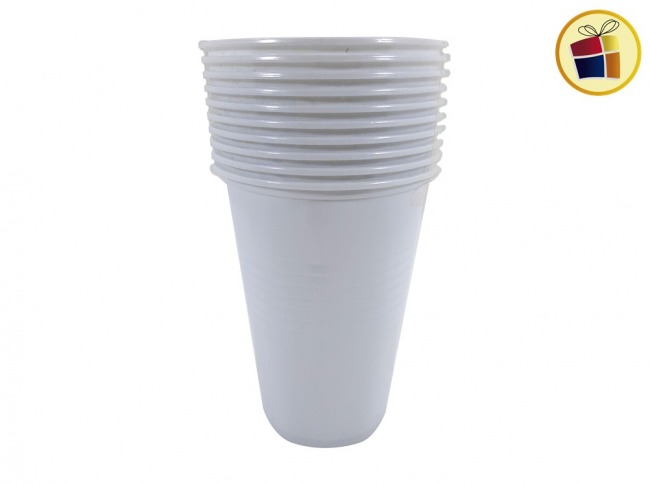 (P.C1.C2.)VASO GASEOSA 220 BLANCO X10 (262672) KRISSAN