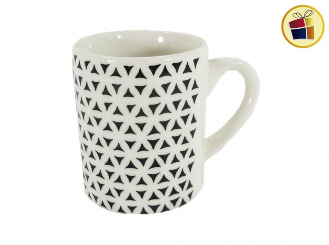 "P.R.C1.C2" JARRO MUG  CERAMICA TRIANGULITOS 10CM FLUSS (BLC257/965915)