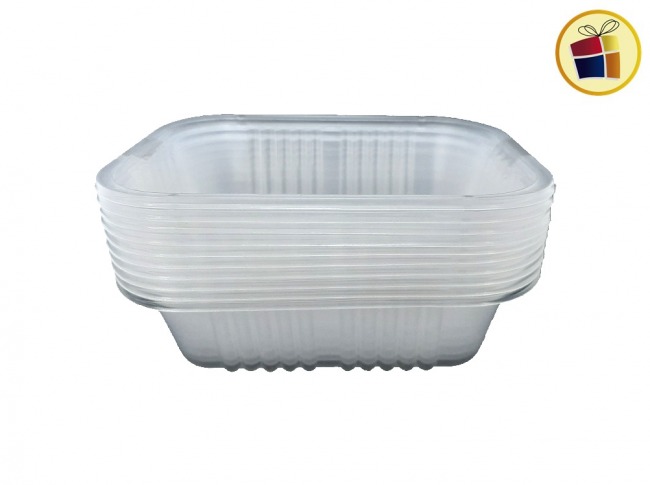 BANDEJA 102 X10 TRANSP MICROONDA (83590) BANPLAST
