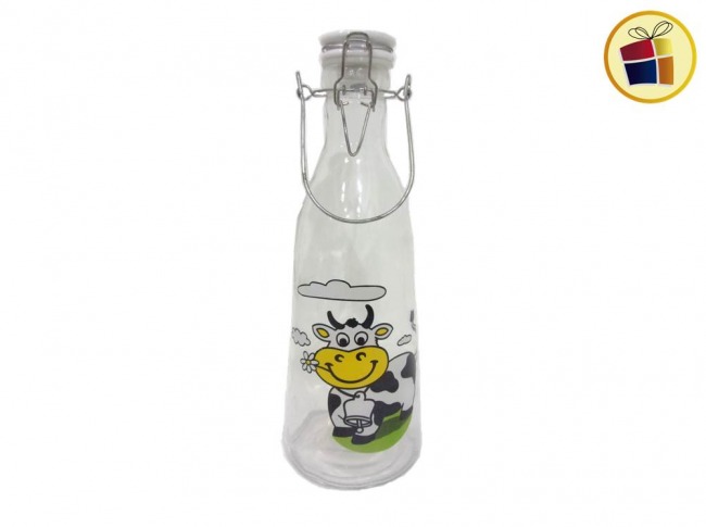 BOTELLA DE VIDRIO DEC. TAPA A PRESION (000439)