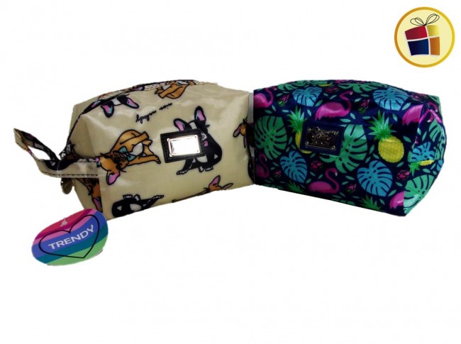 PORTA COSMETICO CARTUCHERA ESTAMPADO TRENDY (81828/8182)